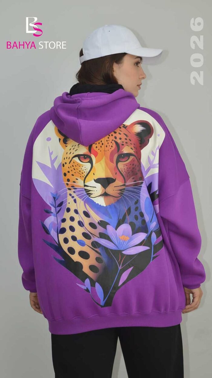 ⁦هودي مطبوع Tiger2⁩ - الصورة ⁦2⁩