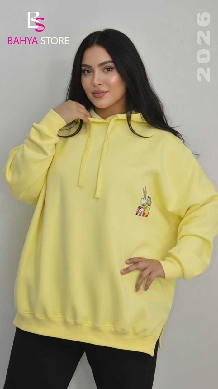 ⁦هودي مطبوع كرتوني⁩ - الصورة ⁦2⁩